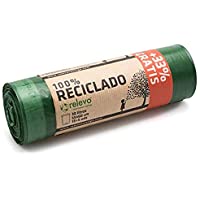 Relevo 100% Reciclado Bolsas de Basura- extra resistentes 30 L- 20 bolsas